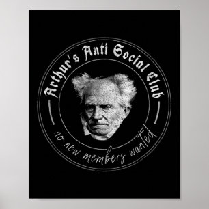Affiche Philosophie Schopenhauer Aphorismes Arthurs Anti S