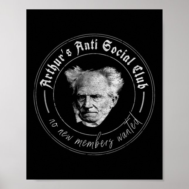 Affiche Philosophie Schopenhauer Aphorismes Arthurs Anti S (Devant)