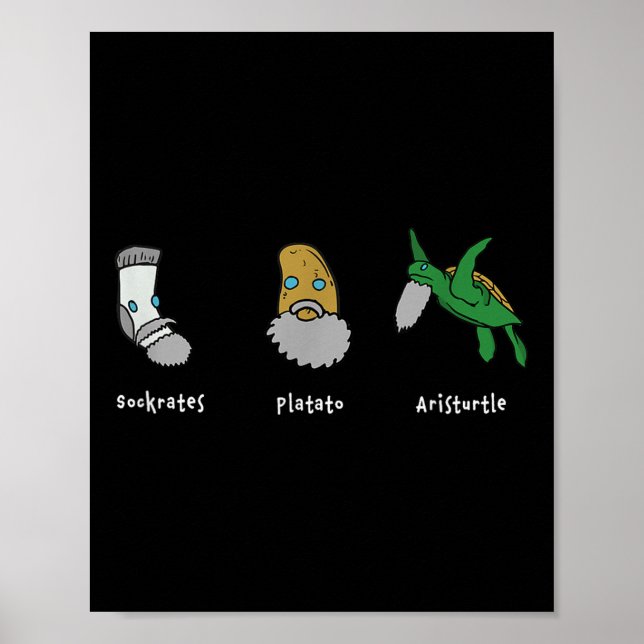 Affiche Philosophie Socrates Platon Aristote Design Pour P (Devant)