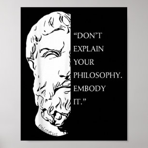 Affiche Philosophie stoïque Citation Conception _ Epictète