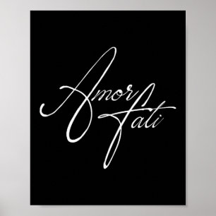 Affiche Philosophie stoïque Citation latine Amor Fati Aime