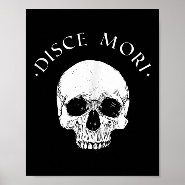 Affiche Philosophie stoïque Disce Mori Citation de stoïcis (Devant)