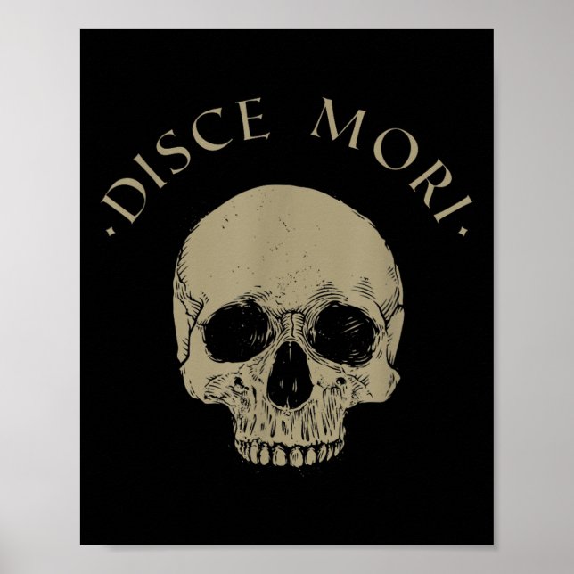 Affiche Philosophie stoïque Disce Mori Citation stoïcisme  (Devant)