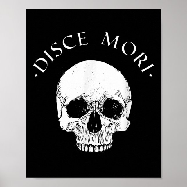 Affiche Philosophie stoïque Disce Mori Citation stoïcisme  (Devant)