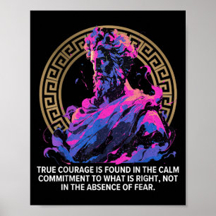 Affiche Philosophie stoïque Epic Inspirationnel Vieux Stoi
