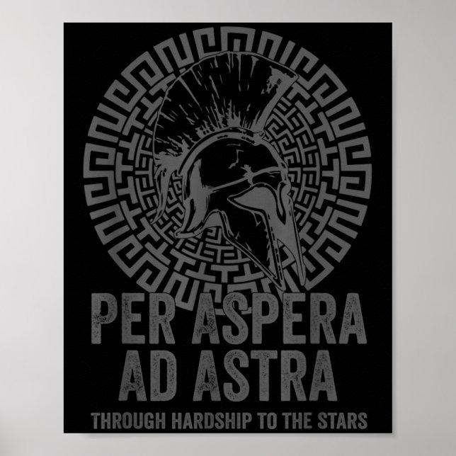 Affiche Philosophie stoïque Gris Avec Traduction Par Asper (Devant)