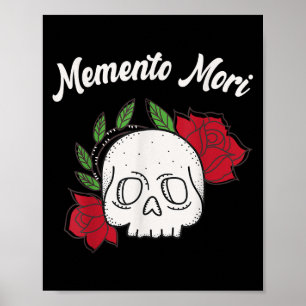 Affiche Philosophie stoïque Memento Mori Amor Fati Crâne S
