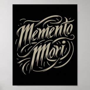 Affiche Philosophie stoïque Memento Mori Amor Fati Crâne S