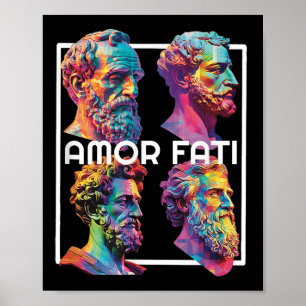 Affiche Philosophie stoïque moderne Ico stoïque grecque an