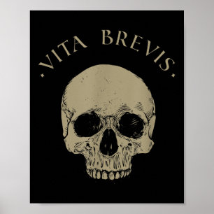 Affiche Philosophie stoïque Vita Brevis Citation de stoïci