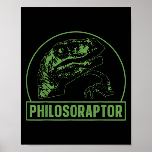 Affiche Philosoraptor Funny Philosophie mème Velociraptor