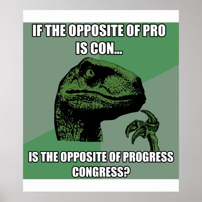Affiche Philosoraptor Progress vs Congrès (Devant)
