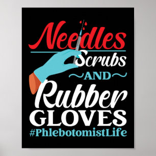 Affiche Phlebotomiste Aiguilles Phlebotomiques Écrans Et C