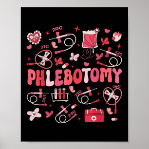 Affiche Phlebotomiste Coeur Phlebotomie Infirmière Tech Ca