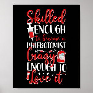 Affiche Phlebotomiste Phlebotomie Assez Compétente Pour De