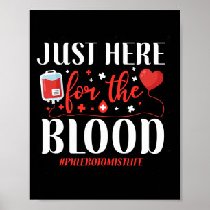 Affiche Phlebotomiste Phlebotomie Juste Ici Pour Le Sang
