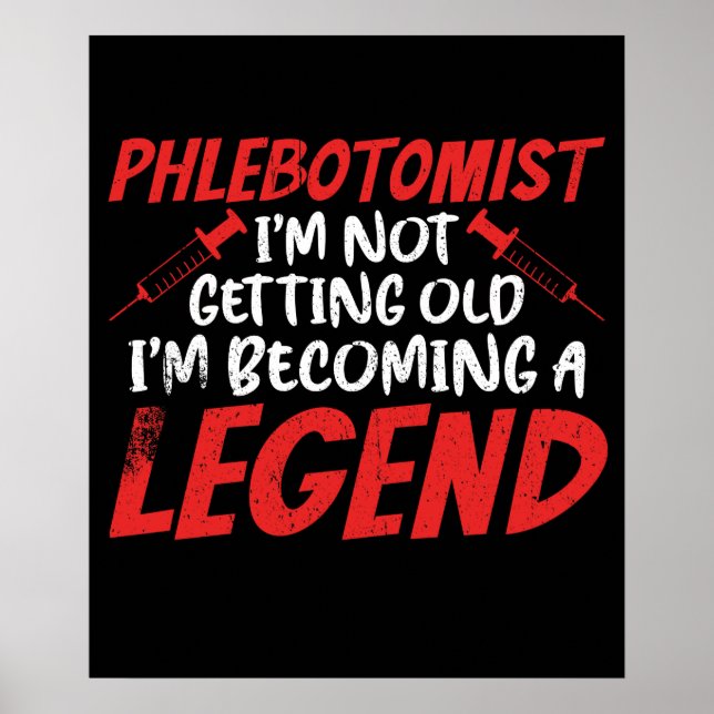 Affiche Phlebotomiste Phlebotomie Légende (Devant)