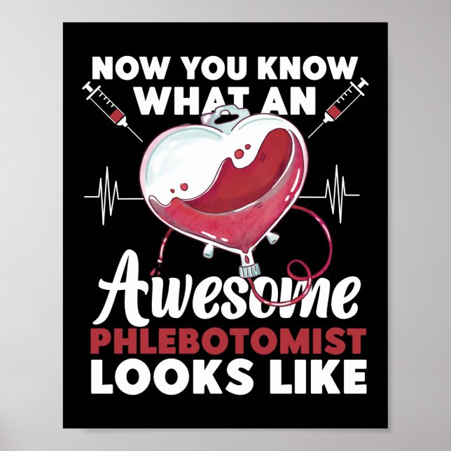 Affiche Phlebotomiste Phlebotomie Maintenant Vous Savez Ce (Devant)