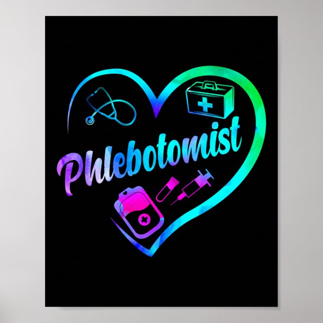 Affiche Phlebotomiste Phlebotomie Phlebotomiste Coeur (Devant)