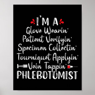 Affiche Phlebotomiste Phlebotomie Technicien Funny Nurse C