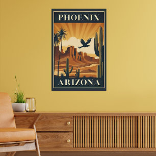 Affiche Phoenix Arizona Retro Travel