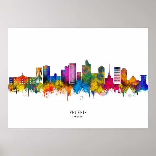 Affiche Phoenix Arizona Skyline (Devant)