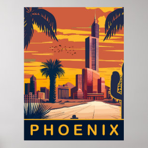 Affiche Phoenix, Arizona, Voyage