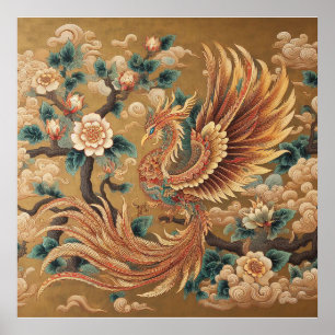 Affiche Phoenix Chinois Majestueux - Art Mythique Traditio
