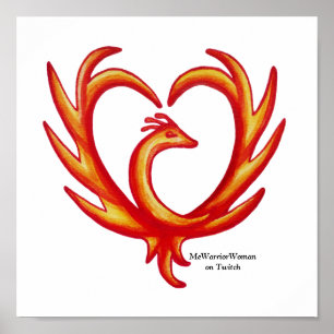 Affiche Phoenix Heart, MeWarriorWoman sur Twitch