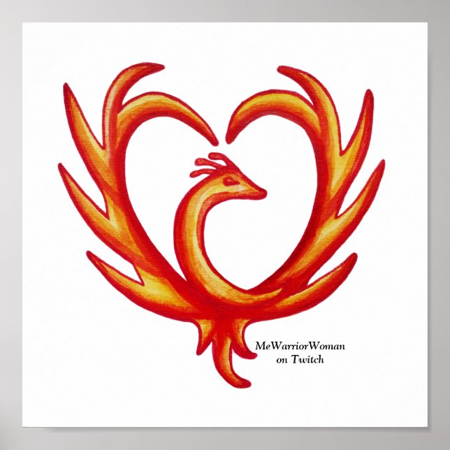 Affiche Phoenix Heart, MeWarriorWoman sur Twitch (Devant)