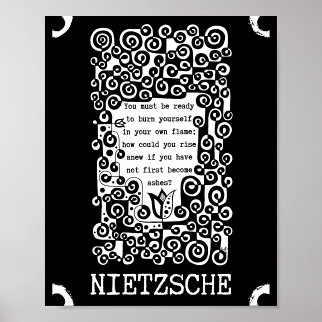 Affiche PHOENIX inspirational quote by Nietzsche (Devant)