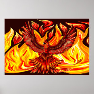 Affiche Phoenix mythologique immortelle Créature