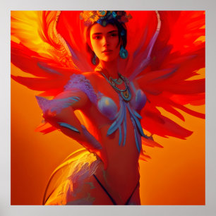 Affiche Phoenix Queen Illustration