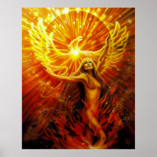 Affiche Phoenix se levant par l'iris de Lisa