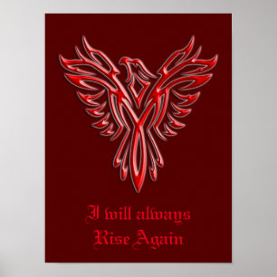 Affiche Phoenix Stylisé, Je me lèverai toujours