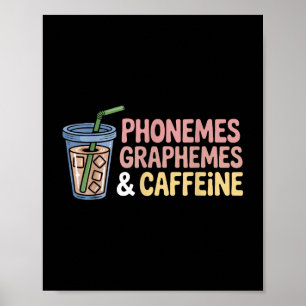 Affiche Phonemes Raisins Et Caféine Drôle Lecture Retour
