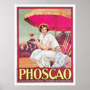 Affiche Phoscao Vintage Chocolat Boisson Ad Art