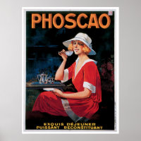 Phoscao Vintage Chocolat Boisson Ad Art
