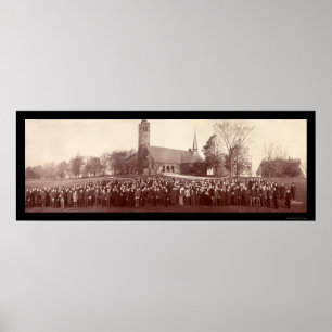 Affiche Photo 1903 d'étudiants universitaires de touffes