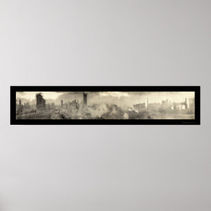 Affiche Photo 1904 du feu de DM de Baltimore grande