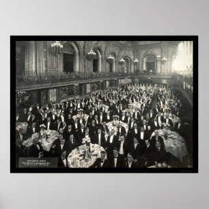 Affiche Photo 1908 de Chicago de banquet