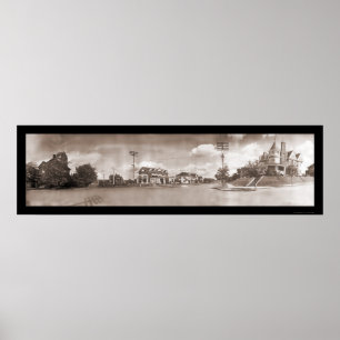 Affiche Photo 1908 de rues de Tacoma WA