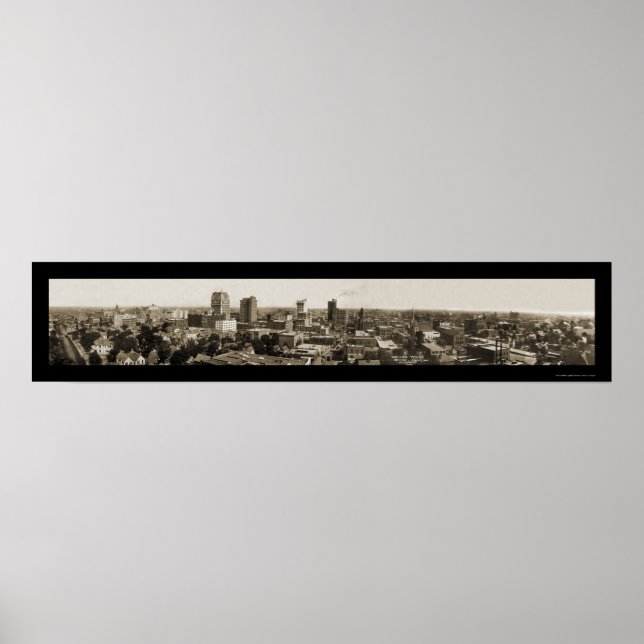 Affiche Photo 1912 de Dallas TX Skyline (Devant)