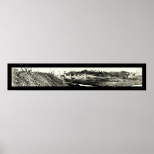 Affiche Photo 1913 de canal de Panama de déversoir