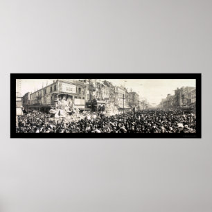 Affiche Photo 1913 de LA de carnaval de défilé de Rex