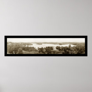 Affiche Photo 1913 du Wisconsin de lac en cristal