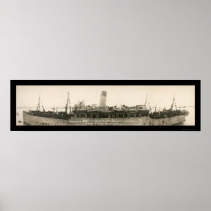 Affiche Photo 1919 de la Mongolie de bateau de troupe