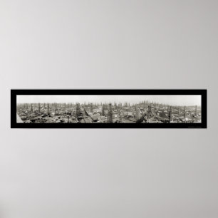 Affiche Photo 1923 de Long Beach de gisement de pétrole