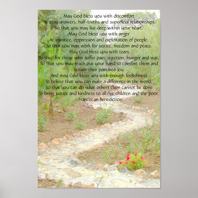 Affiche Photo 207a, Que Dieu vous bénisse avec un malaise. (Devant)