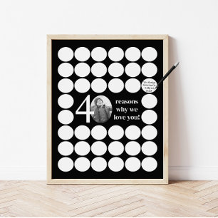 Affiche Photo 40 raisons pour lesquelles nous vous aimons 